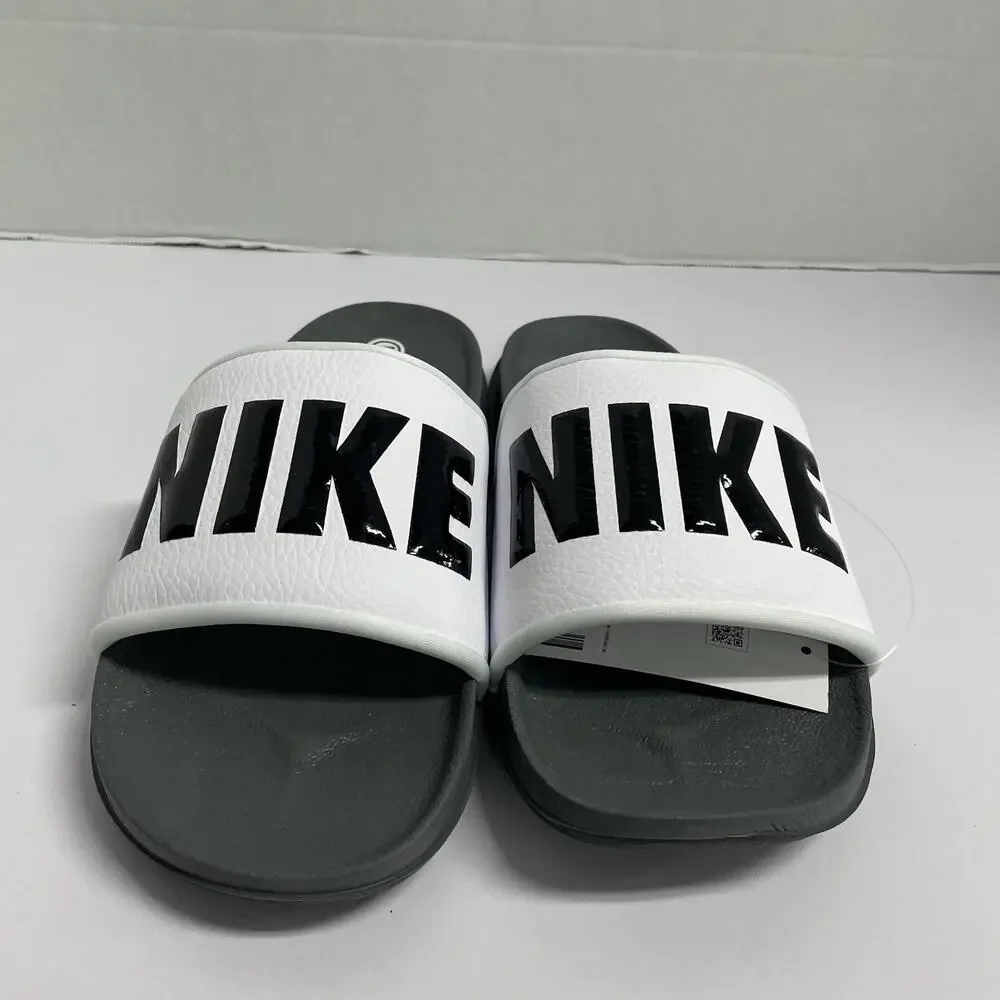 Nike Offcourt Slide Dark Grey White BQ4639 001 Size 14 Men Sandal House Slipper